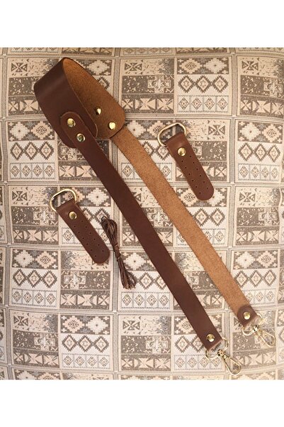 alfa tasarım atölyesi Λαβή τσάντας από γνήσιο δέρμα / με αξεσουάρ - Χρώμα φου...