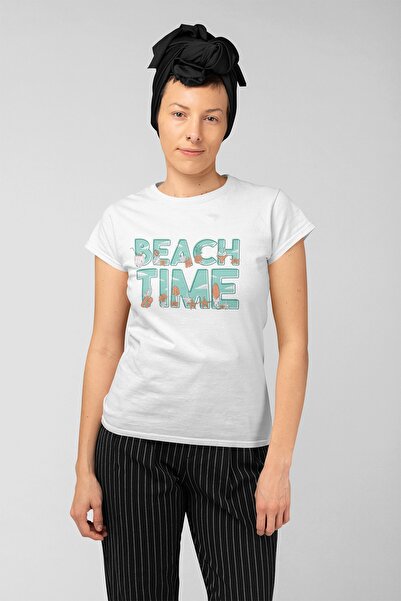 ErTaPassage Belo leto Štampano Žene T-shirt - T7528356