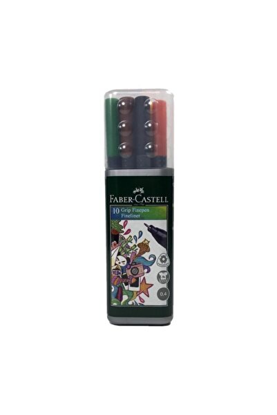 Faber Castell Plastik Kutulu Fineliner 10'lu 0,4mm Set