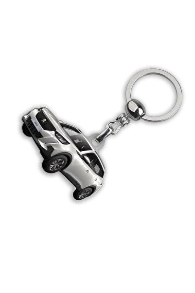 Modül Breloc pentru chei de mașină din metal cu imprimare prin picătură alb p...