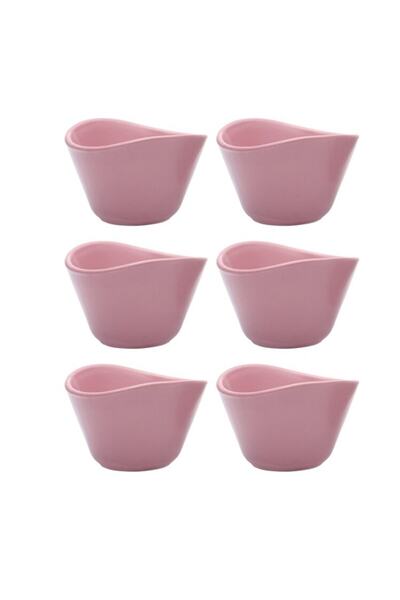 melik's 6lı Çerezlik Kase 6 Adet Sosluk Kahvaltılık Dondurma Kasesi Açık Pembe