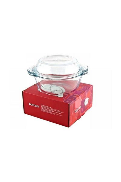 Paşabahçe Borcam Round Pot with Lid 840 Cc 59033