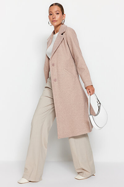 Trendyol Collection Norkový dlouhý kabát s razítkem - Regular Fit TWOAW24KB00013