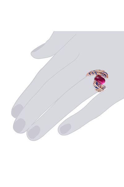 Lulu & Jane Ring mit Kristallen von Swarovski® Ring roségold verziert mit Kristallen von Swarovski® weiß Glas pi