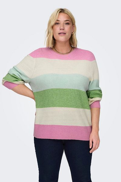 Only Carmakoma CARNEW DARIA L/S STRIPE PULLOVER KNT