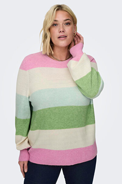 Only Carmakoma CARNEW DARIA L/S STRIPE PULLOVER KNT