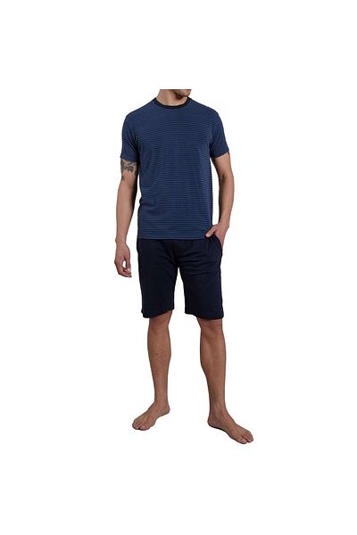Ceceba Herren Schlafanzug, 2-tlg. Set - Shorty, kurz, Rundhals