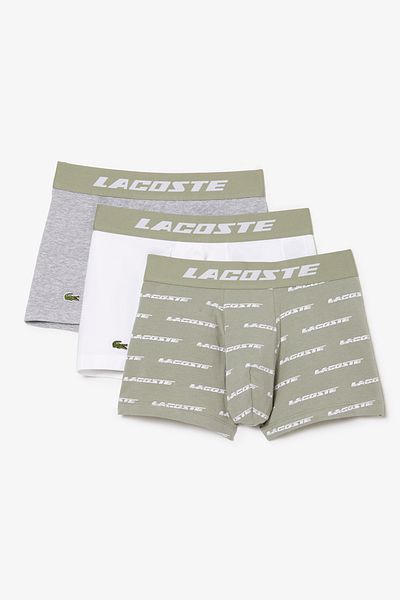 Lacoste Férfi kaki/fehér/szürke boxer