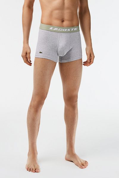Lacoste Férfi kaki/fehér/szürke boxer