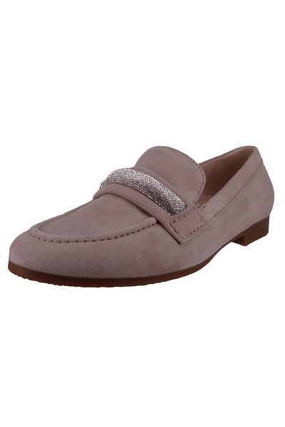GABOR Damen Halbschuhe Slipper G-Weite 42.433 Grau 12 puder Leder