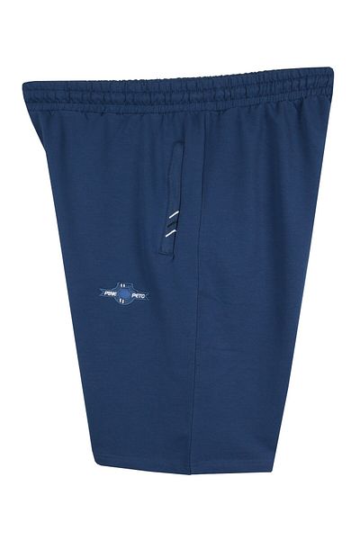 marufshop Мъжки шорти от пениран памук, големи размери, индиго, подходящи за 110-150 килограма