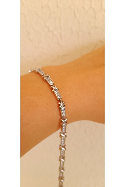 Opia JEWELRY Steel Tiffany Xoxo Zircon Stone Bracelet