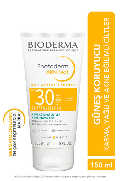 Bioderma PHOTODERM AKN MATTE ANTİ-ACNE SUN CREAM SKİN BRİGHTENİNG MATTİFYİNG EFFECT 150 ML PSSN1759