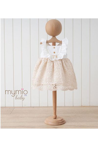 Mymio 6-24 Months Girl's Laced Lace Birthday Stylish Summer Baby Dress