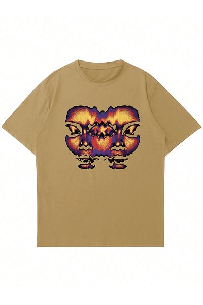 Mad&Calf Μπλουζάκι Unisex Human Face με στάμπα με λαιμόκοψη
