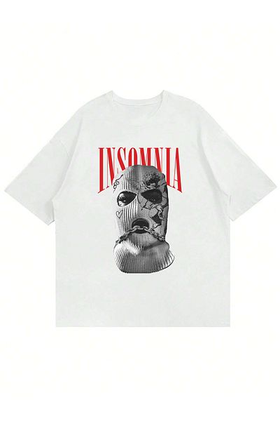 Mad&Calf Μπλουζάκι Unisex Insomnia Mask με στάμπα με λαιμόκοψη