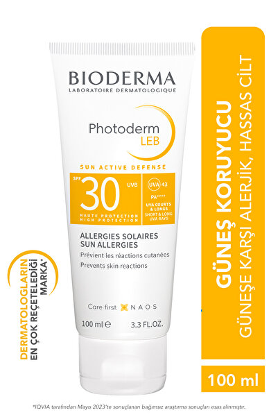 Bioderma PHOTODERM LEB SENSİTİVE SKİN ANTİ-SUN ALLERGY SUN CREAM İN GEL FORM ...