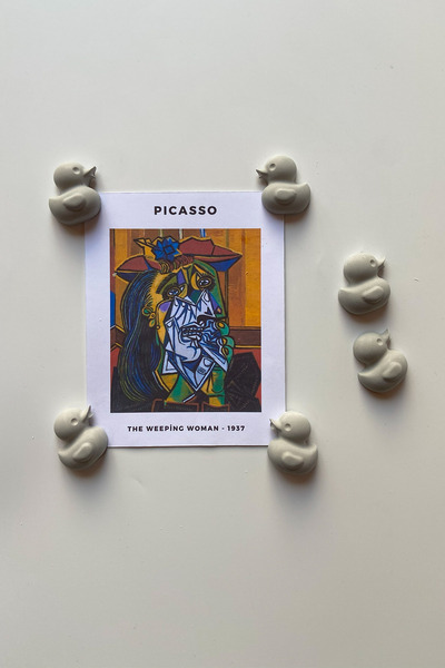 sin istanbul 6'lı Ördek Buzdolabı Magneti Gri