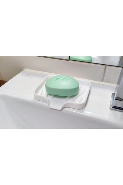 GENCAX Solid Soap Dispenser with Water Drain White