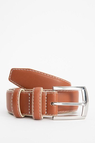 DeFacto Men's Rectangular Buckle Faux Leather Classic Belt B4407AXNS