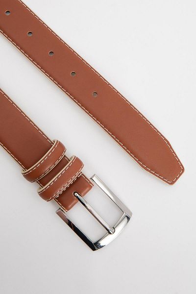 DeFacto Men's Rectangular Buckle Faux Leather Classic Belt B4407AXNS