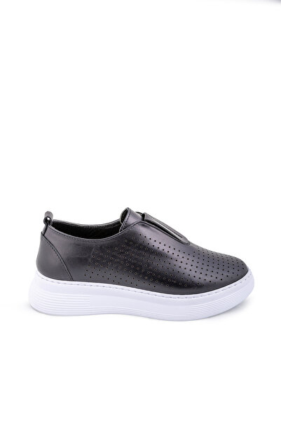 VENZA HAKİKİ DERİ KADIN SNEAKER  SİYAH SİENA SERİSİ
