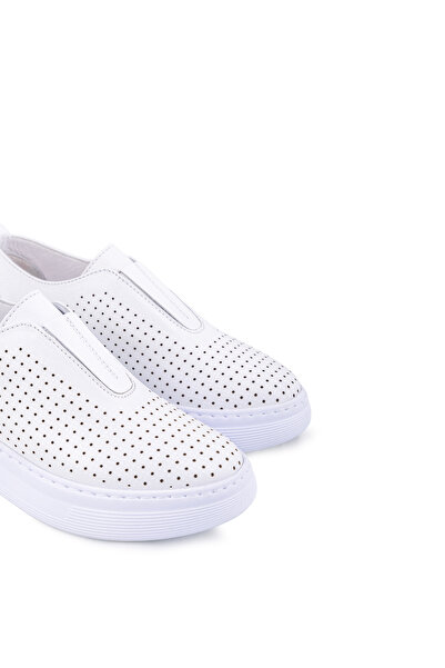 VENZA HAKİKİ DERİ KADIN SNEAKER  BEYAZ SİENA SERİSİ