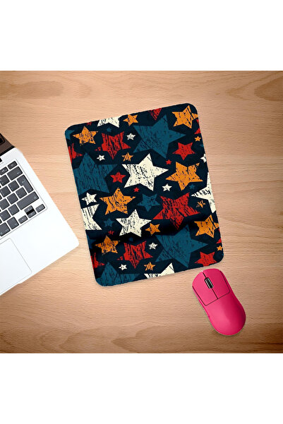 UcuruStore Πολύχρωμο Mouse Pad με σχέδιο αστεριών και στήριγμα καρπού
