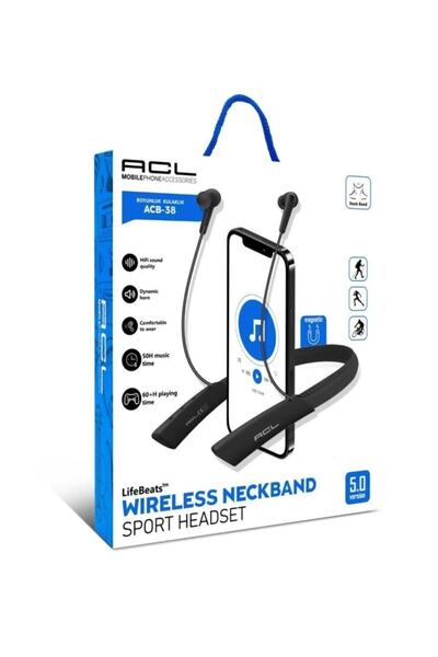 ACL _60 Saat Wireless Headsetacb-38 Wıreless Boyunluk Kulaklık - 45 Saat Müzik Dinleme Suresi