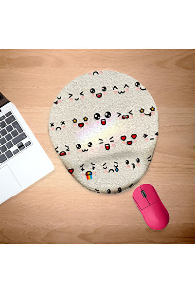 UcuruStore Χαριτωμένα σχήματα προσώπου Mouse Pad με στήριγμα καρπού