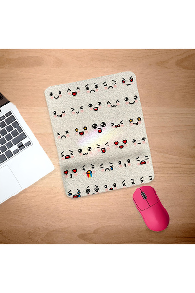 UcuruStore Χαριτωμένα σχήματα προσώπου Mouse Pad με στήριγμα καρπού