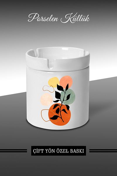 Bytwo Boho Nature Designed Ashtray - Porcelain Ashtray - Ashtray *külbytX121