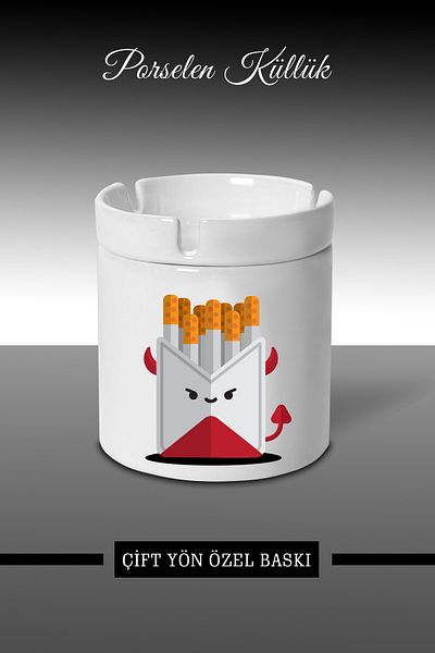 Bytwo Smok Design Τασάκι - Πορσελάνινο Τασάκι - Επιτραπέζιο Τασάκι *külbytX12