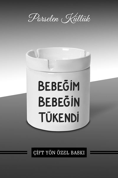 bymat Τασάκι με σχέδιο Baby's Out of Stock - Τασάκι πορσελάνης - Επιτραπέζιο τασάκι *külbymX92