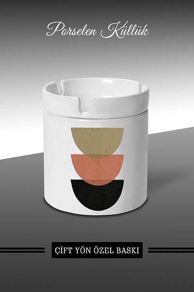 bymat Τασάκι Bogo Art Design - Πορσελάνινο τασάκι - Επιτραπέζιο τασάκι *külbymX115