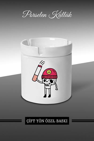 bymat Skeleton IsyandaDesigned Ashtray - Porcelain Ashtray - Ashtray *ashtray}