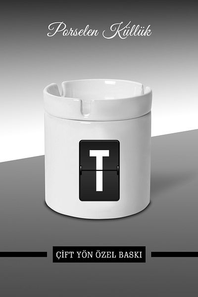 bymat T Designed Ashtray - Porcelain Ashtray - Ashtray *ashtray}