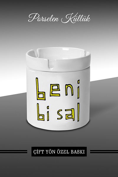 bymat Bi Sal Designed Ashtray - Porcelain Ashtray - Ashtray *külX348