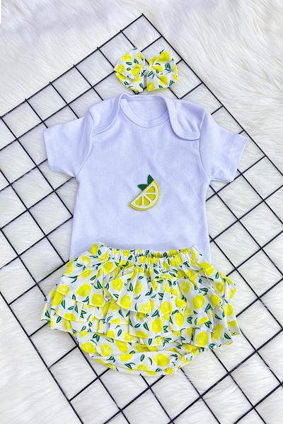 ADABEBEK New Season Baby Girl Character Figured Bandana Accessory Frilly Shorts Combination