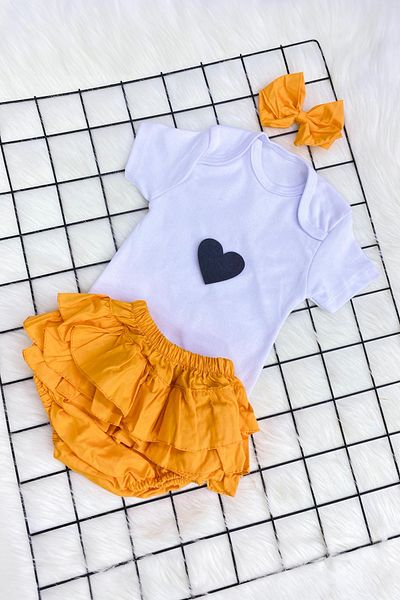 ADABEBEK New Season Baby Girl Bandana with Accessories Frilly Shorts Combination