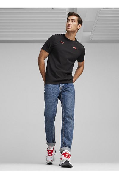 Puma 62592101   F1 Ess Black Men's T-Shirt - Small Logo, Crew Neck, Regular Fit