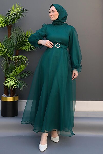 GİZ AGİYİM Elfida Hijab Φόρεμα Σμαραγδένιο