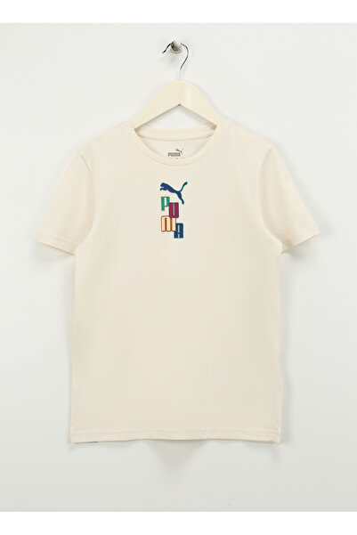 Puma Plain Cream Girl's T-Shirt 67926999-Ready Set Better Tee