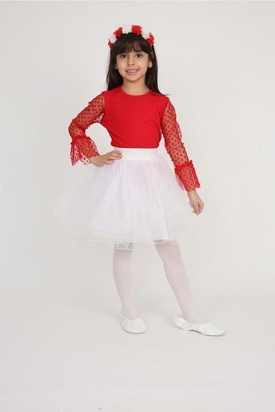Haba Girl Balloon Sleeve T-shirt and Tutu Skirt Set