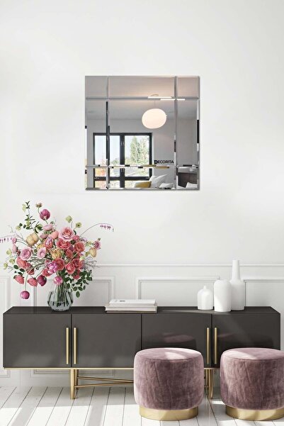 Decorita Ayna - 9 Parçalı Tasarım Ayna - 60cm X 60cm