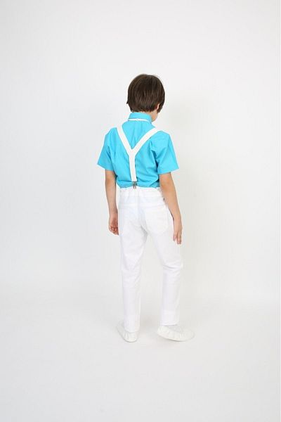 Haba Boy's Suit Suspender Bow Tie Shirt and Pants