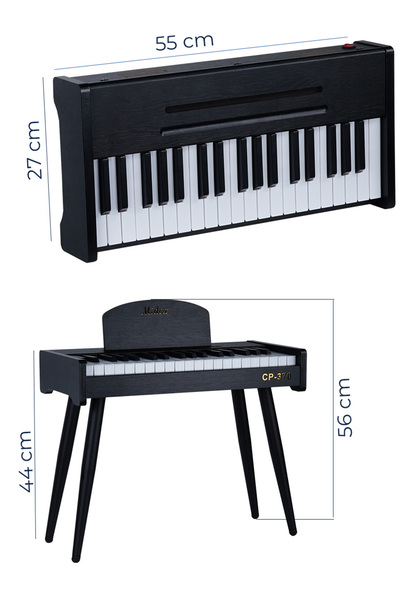 Midex Cp-370bk Ahşap Çocuk Piyanosu Pilli 37 Tuşlu Gerçek Piyano Tuşları