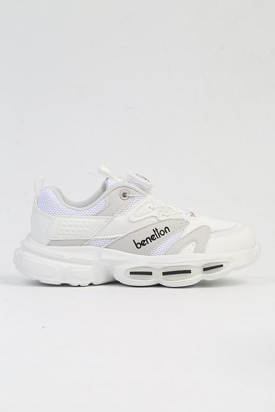 Benetton ® IMPORTED White Children's Lace-Up Mechanism Sports Shoes BNI-10253