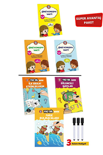 Çocuk Akademi Şimdi Konuşma Vakti ve Yaz Sil Serisi-3 Paketi