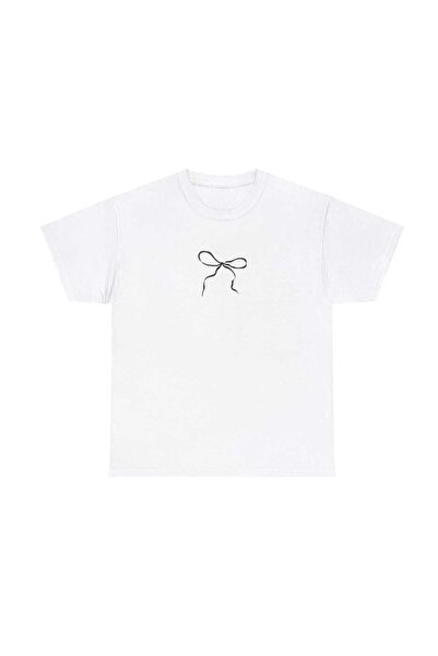 mia storia Tricou alb oversize Casual Boyfriend - Imprimat cu fundă